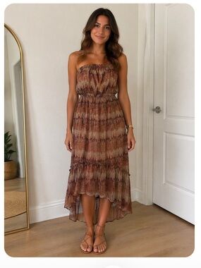 Forever 21  Strapless Brown Dress!